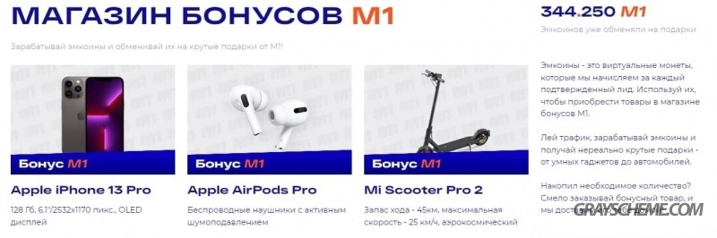 бонусы на m1shop