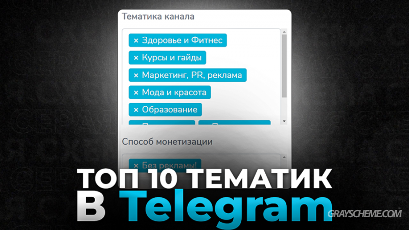 ТОП 10  ТЕМАТИК В Telegram которые ЛЕГКО монетизировать?