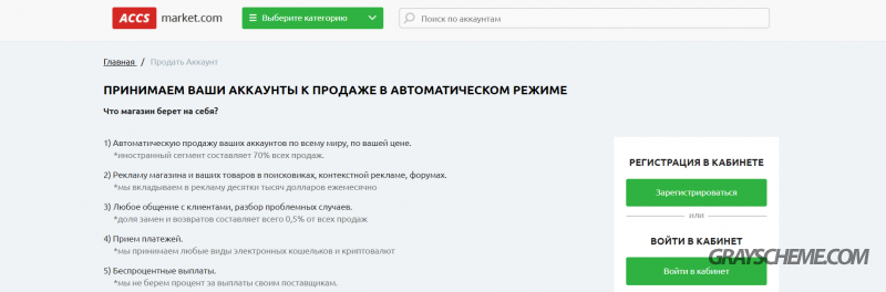 правила продажи аккаунтов