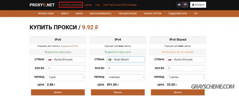 выбор прокси